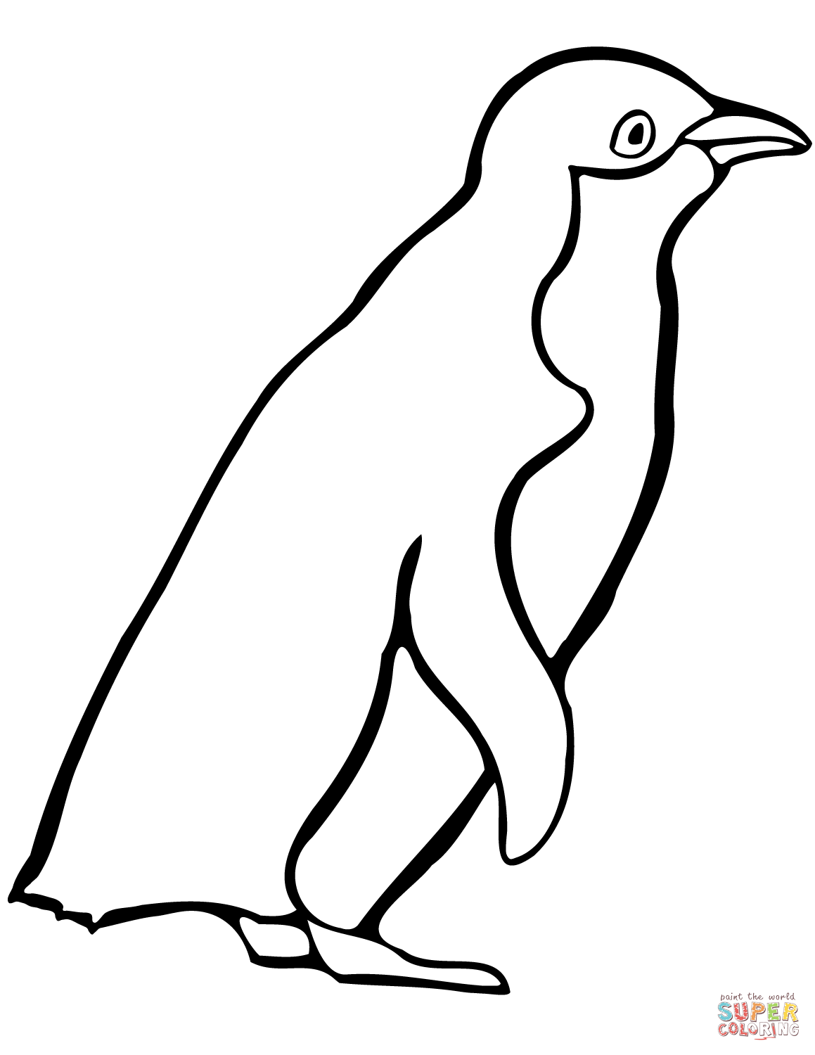 Little blue penguin coloring page free printable coloring pages