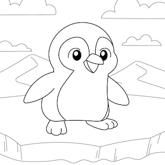 Penguin coloring sheet images