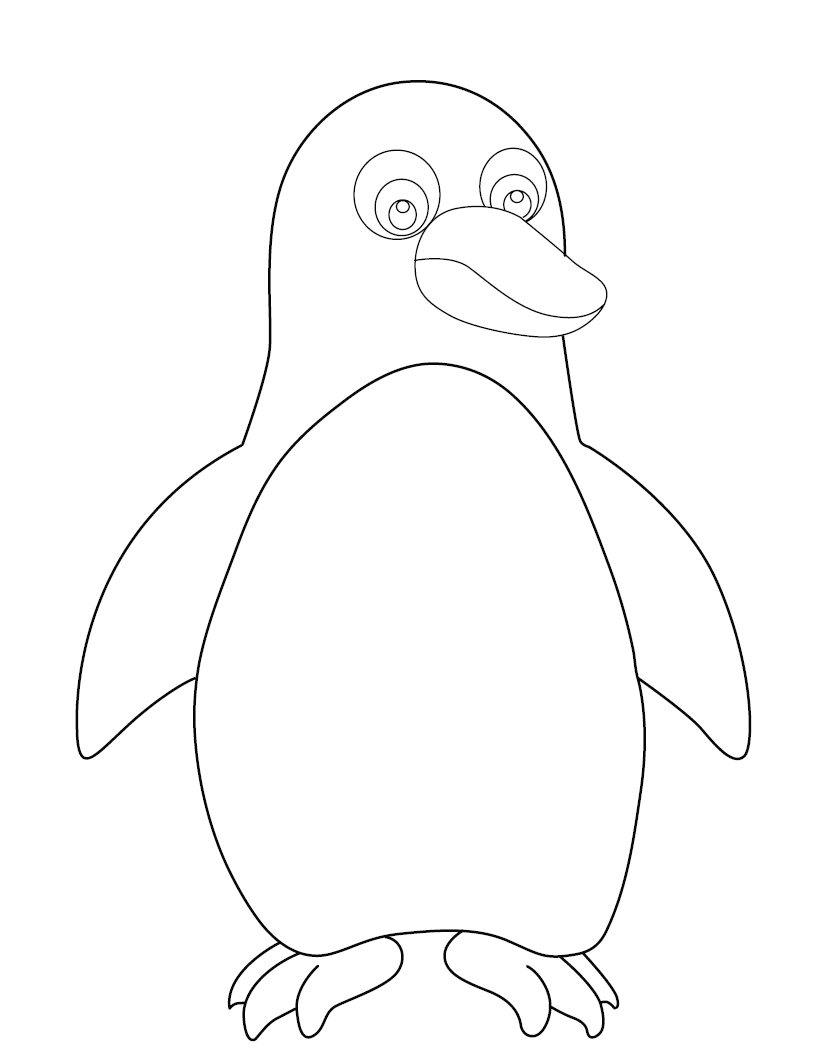 Printable penguin colouring page free colouring book for children â monkey pen store