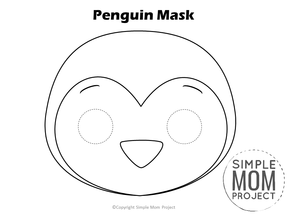 Free printable penguin mask templates mask template penguin crafts penguin coloring pages