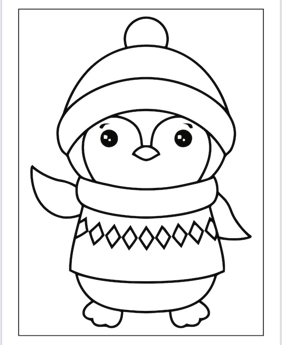 Penguins coloring pages collection