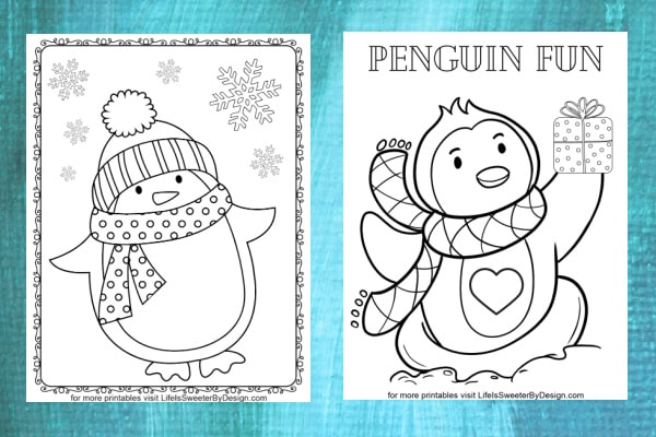 Penguin coloring pages