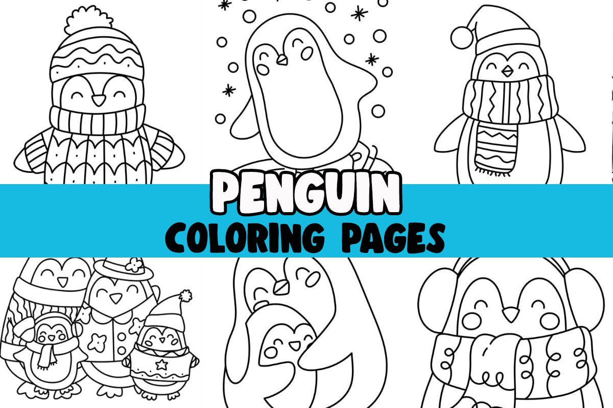 Penguin coloring pages free printables