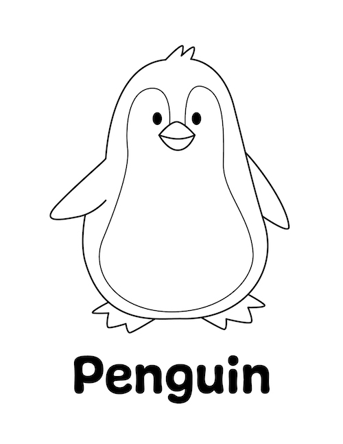 Penguin coloring page