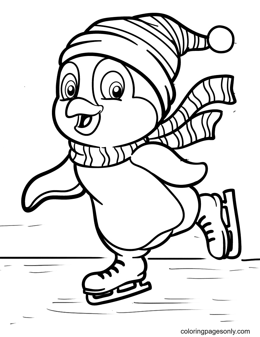 Penguin coloring pages printable for free download