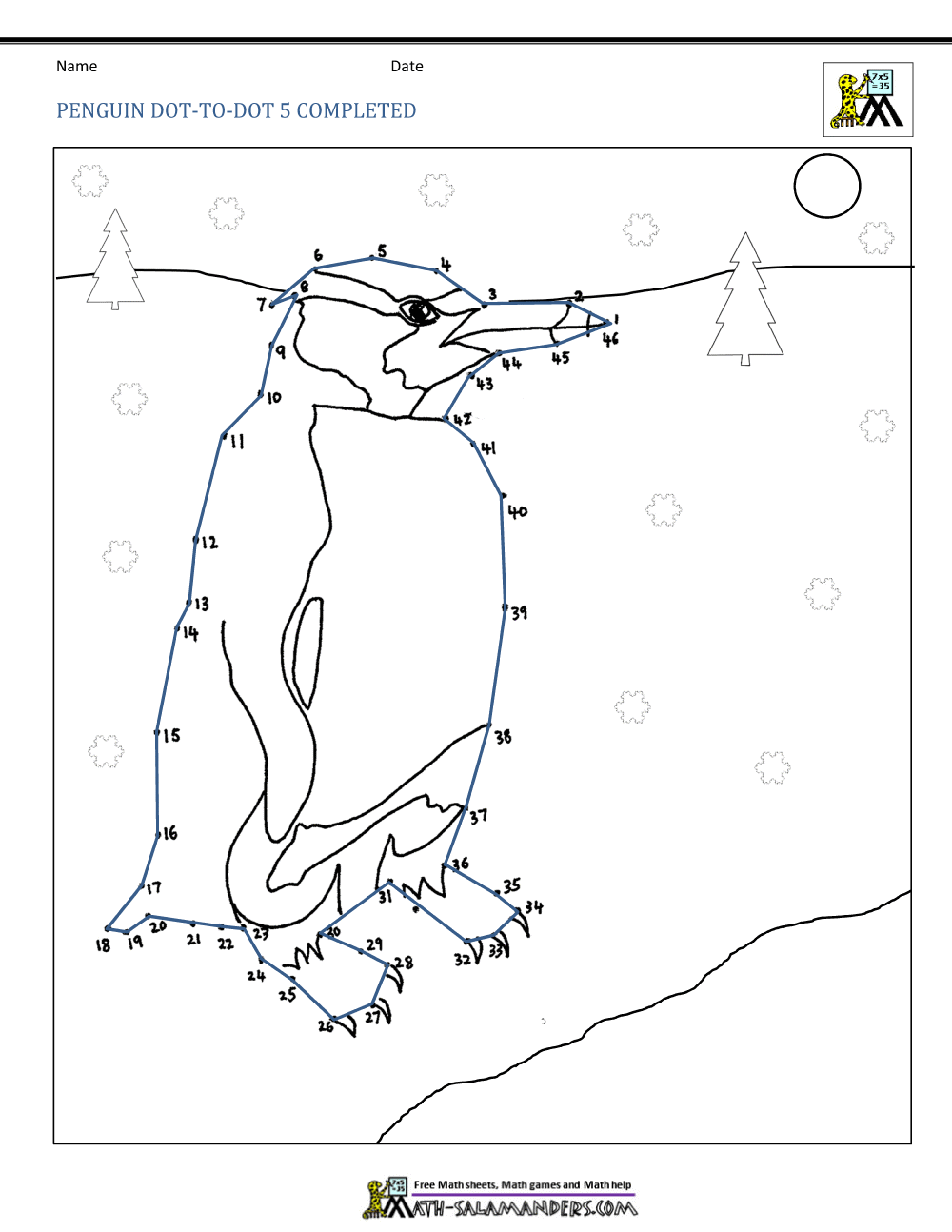 Penguin dot to dot