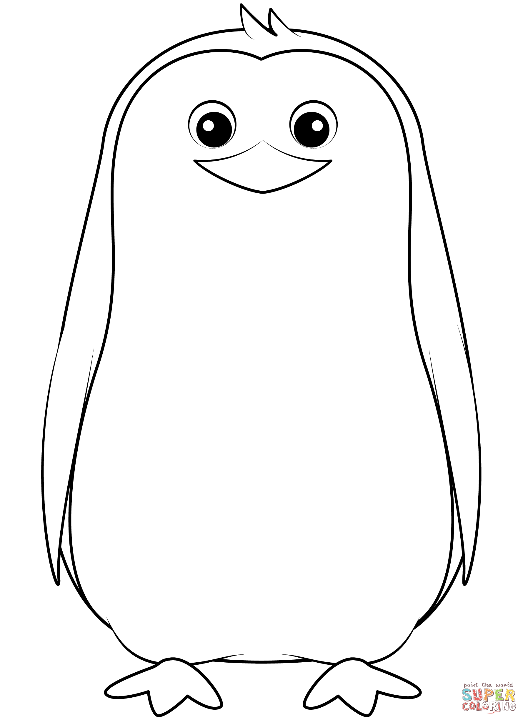 Penguin coloring page free printable coloring pages