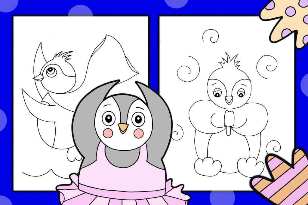 Free penguin coloring pages â the hollydog blog