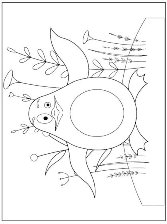 Funny looking penguins coloring pages with a title page