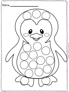 Penguin bingo dot marker sheets