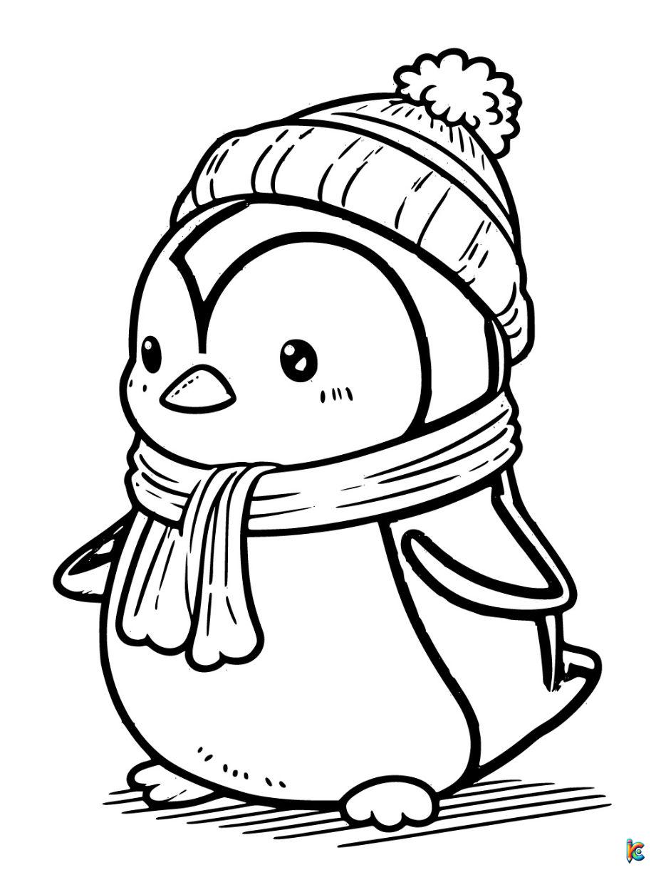 Penguin coloring pages â