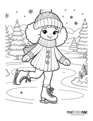 Chill out with ice skating clipart cool crafts educational activities for kids at