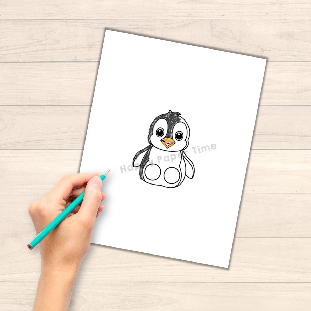 Penguin finger puppet printable arctic animal coloring paper craft activity made by teachers