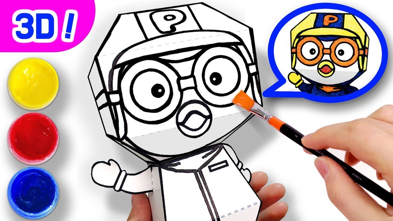 Pororo paper diy how to ake pororo diy for kids pororo the little penguin