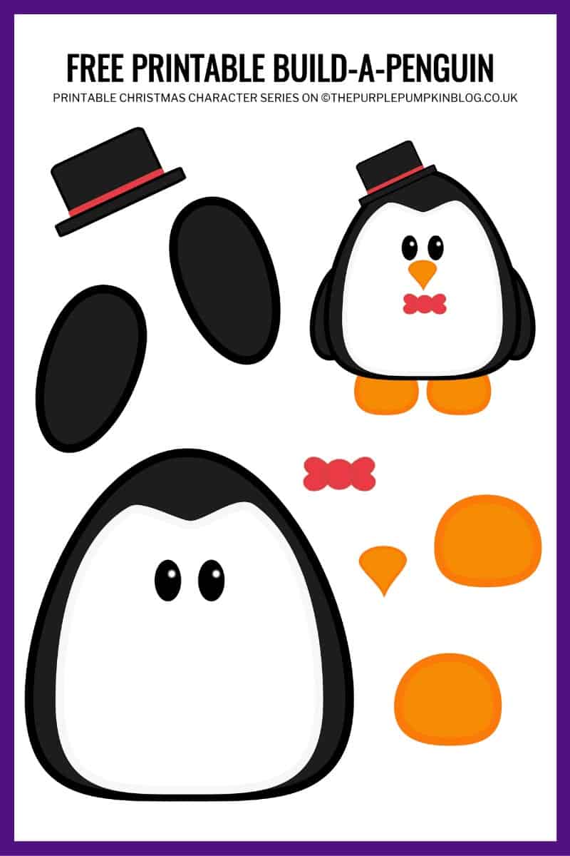 Build a penguin printable free printable paper penguin template