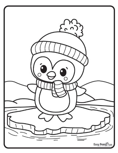 Printable penguin coloring pages