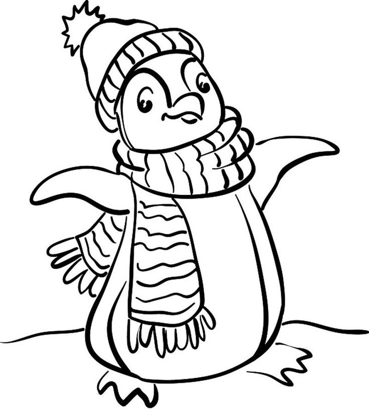 Penguin coloring pages pdf for children