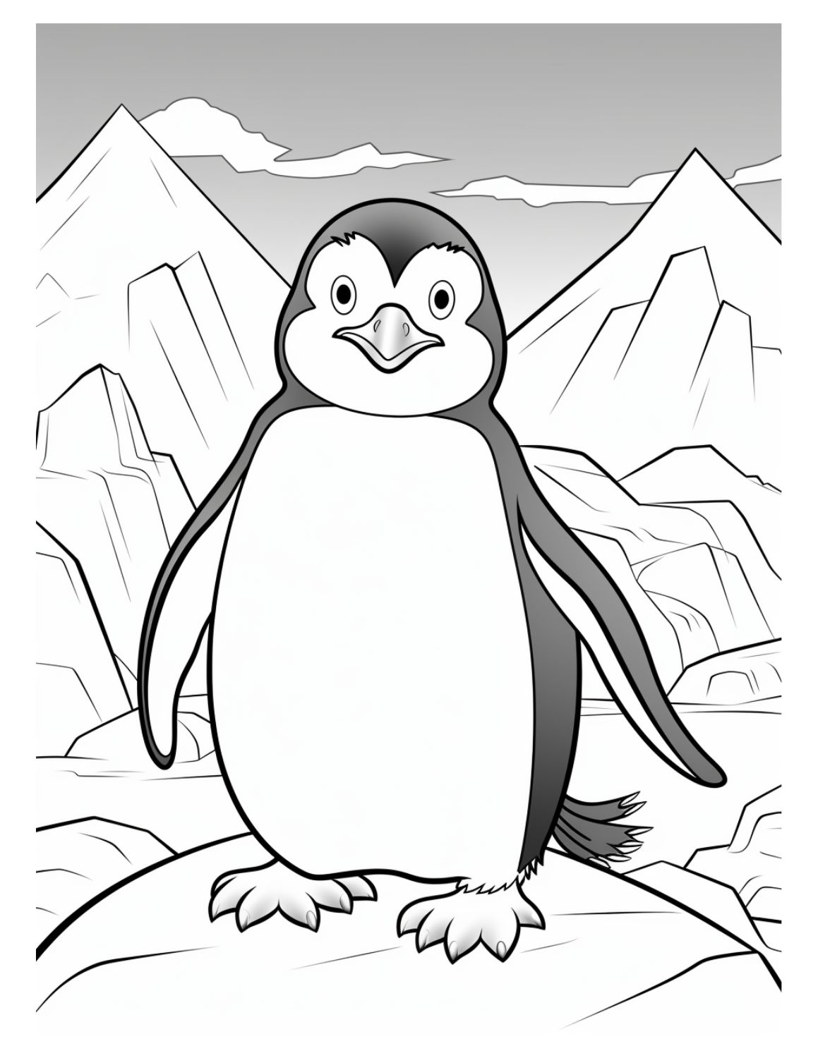 Free printable penguin coloring pages for kids skip to my lou