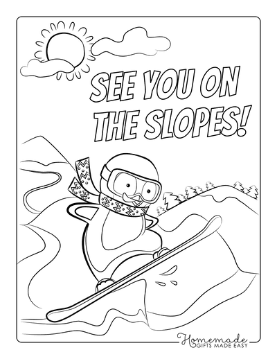 Free printable winter coloring pages for kids adults