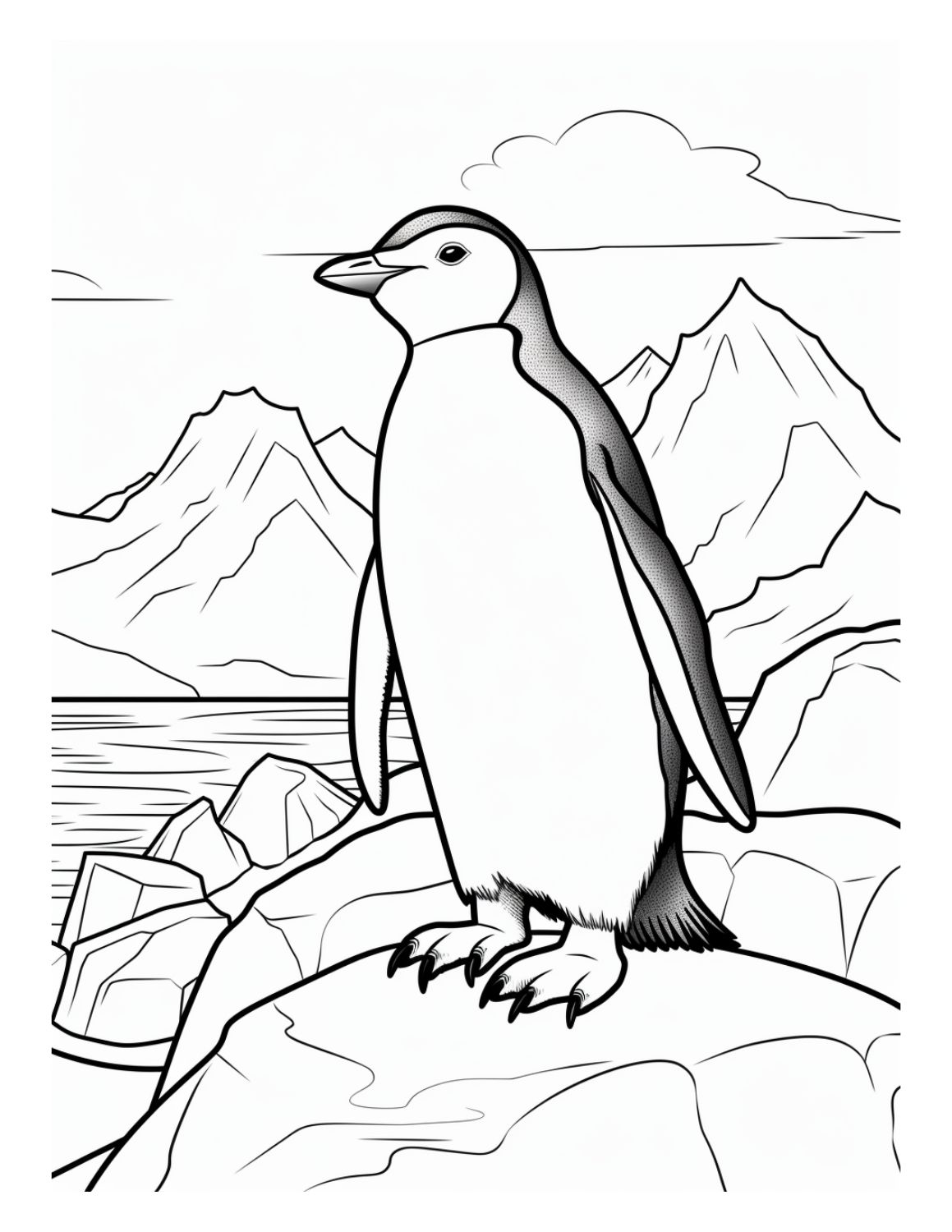 Free printable penguin coloring pages for kids skip to my lou