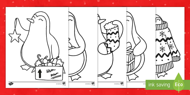 Penguin coloring pages pdf for kids usa