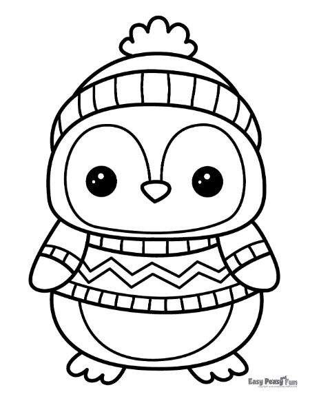 Printable penguin coloring pages