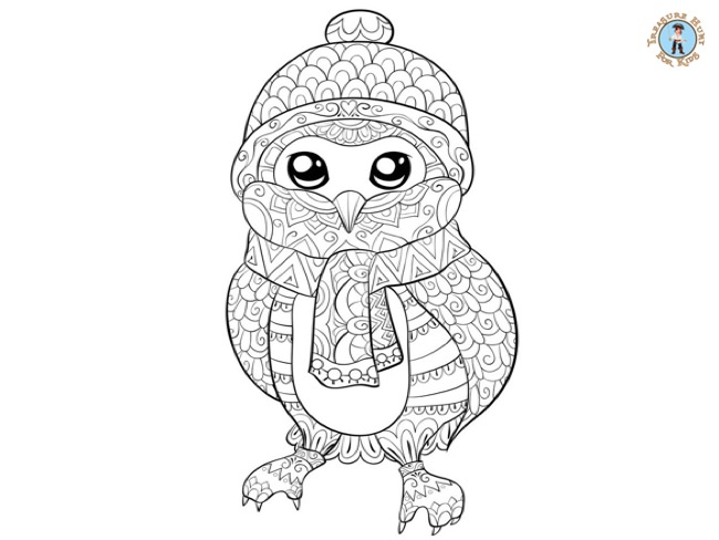 Penguin coloring page