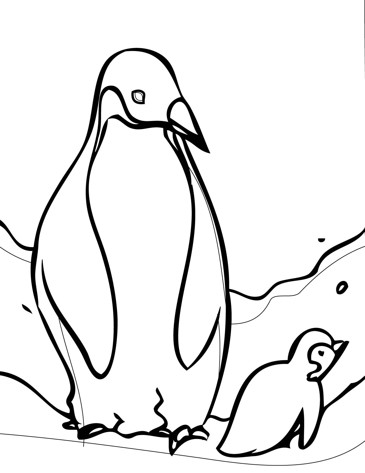 Free printable penguin coloring pages for kids