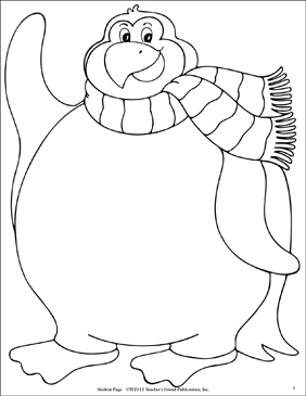 Penguin coloring page printable coloring pages