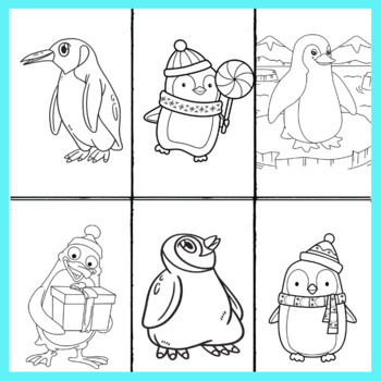 Penguin coloring page winter printable coloring sheets by good art teacher