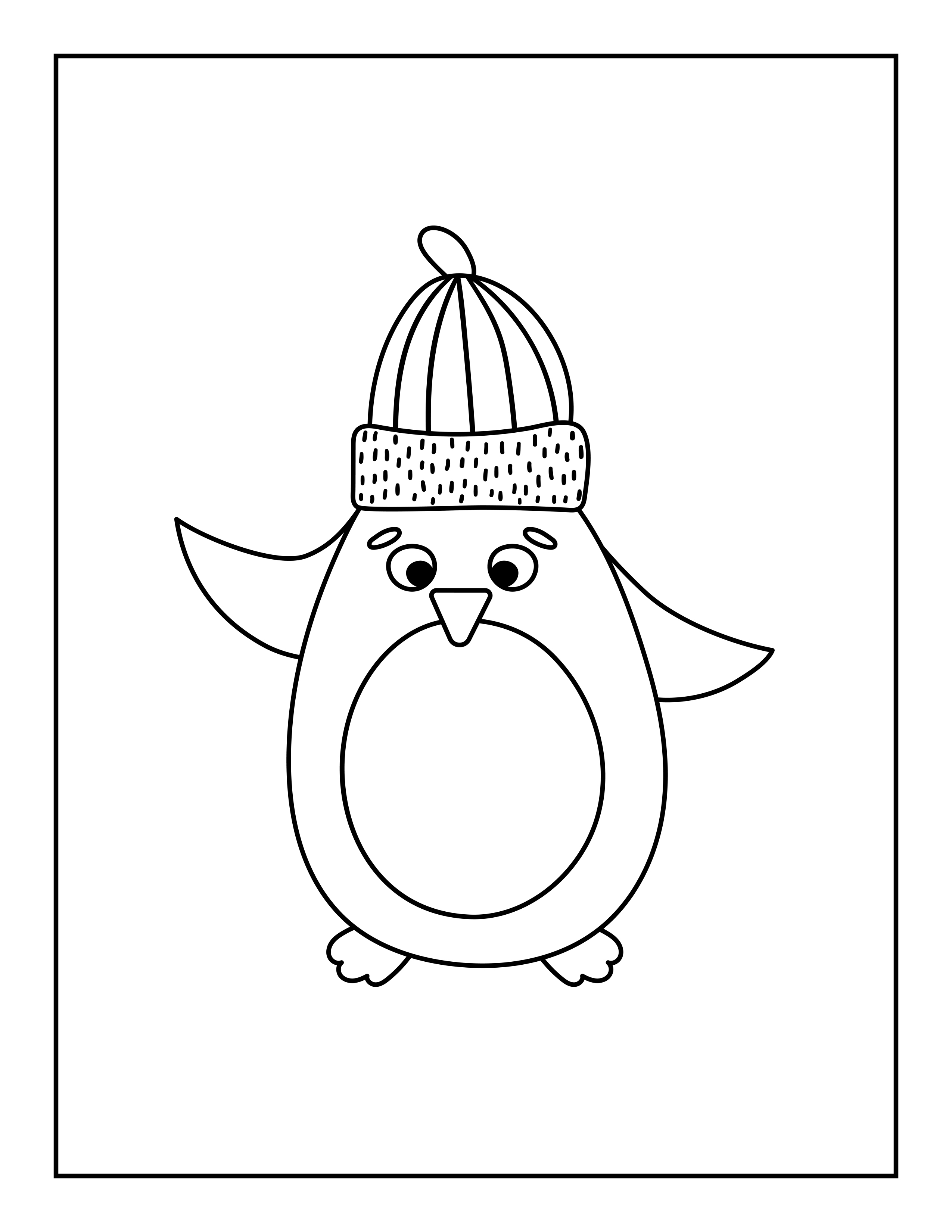 Penguin coloring pages free christmas coloring printables