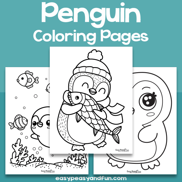 Penguin coloring pages â easy peasy and fun hip