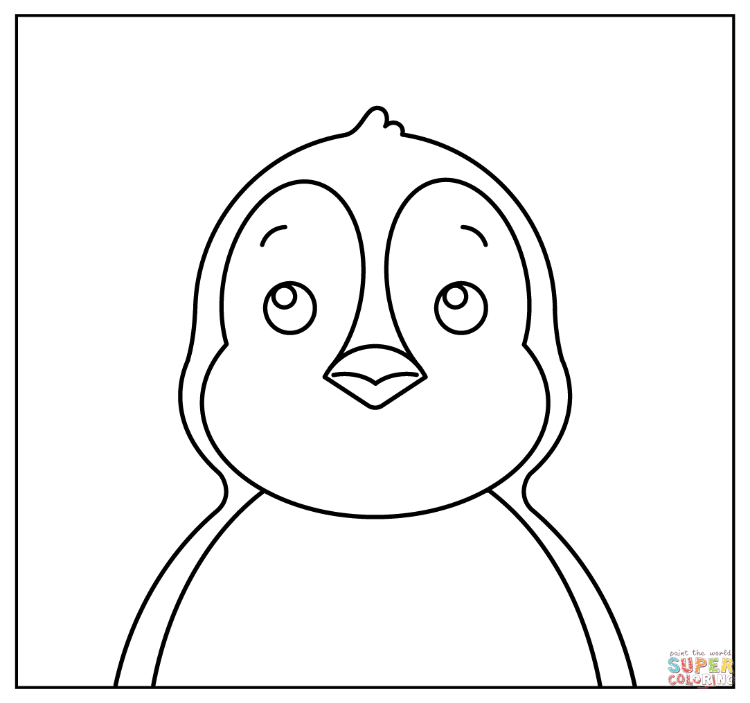 Cartoon penguin selfie coloring page free printable coloring pages