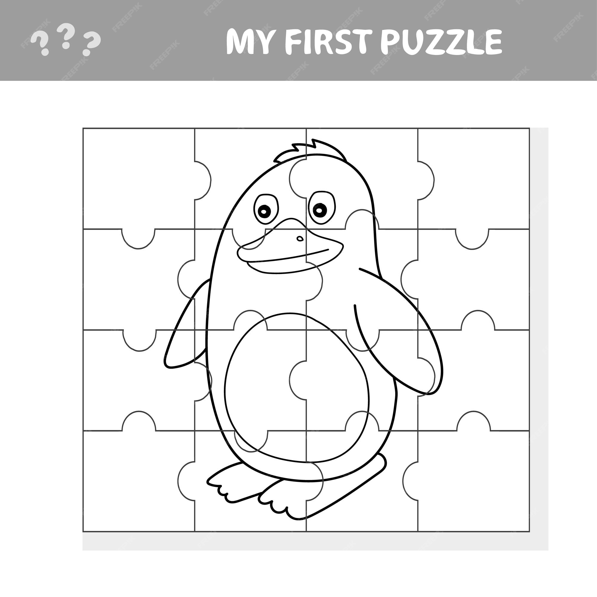 Premium vector a vector illustration of penguin puzzle for preschooll kids