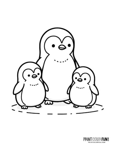 Penguin clipart coloring pages create a flurry of wintertime fun with crafts activities at