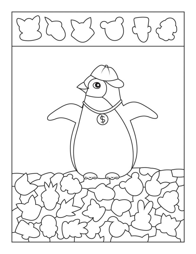 Cool penguin find the object printable woo jr kids activities childrens publishing hidden pictures hidden picture puzzles printable puzzles for kids