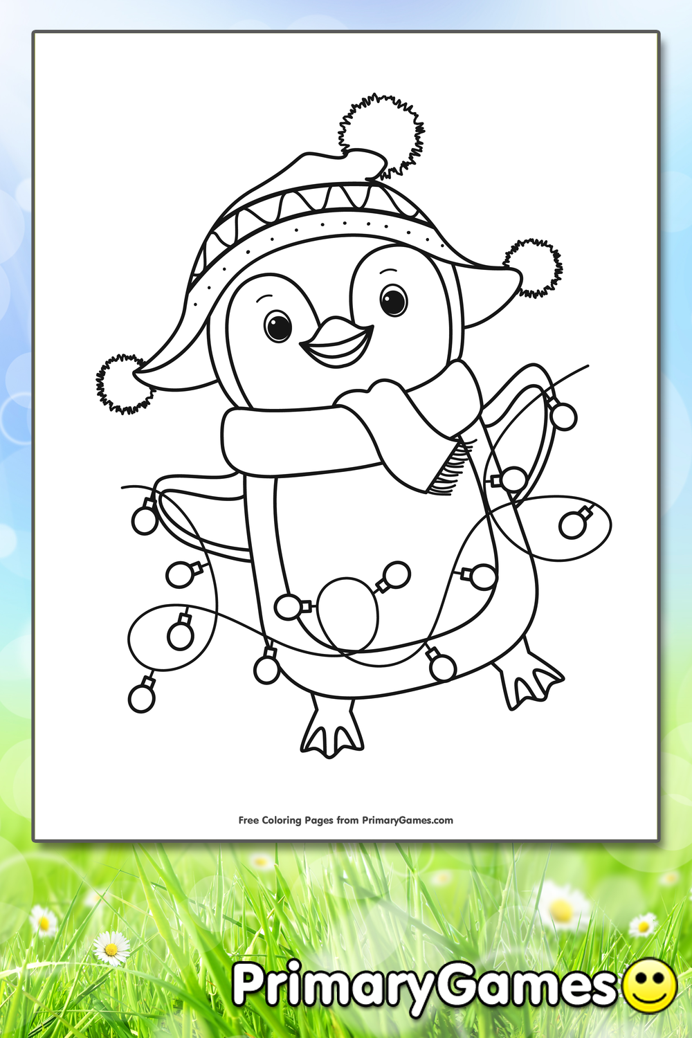 Jolly penguin coloring page â free printable pdf from