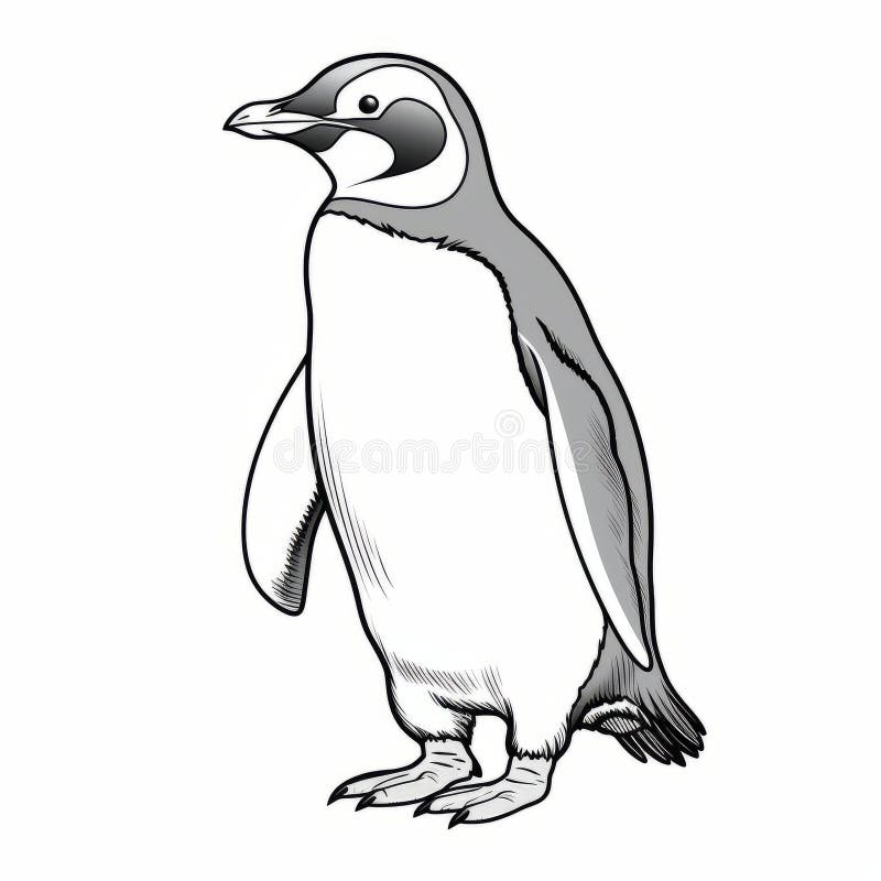 Penguin coloring adults stock illustrations â penguin coloring adults stock illustrations vectors clipart