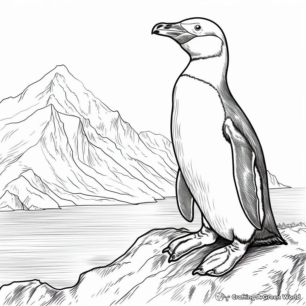 Penguin for adults coloring pages