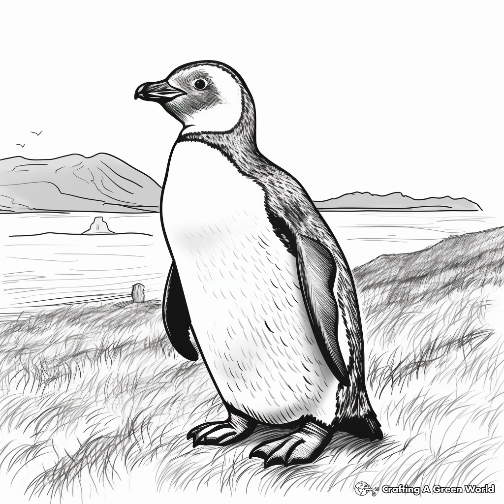 Penguin for adults coloring pages