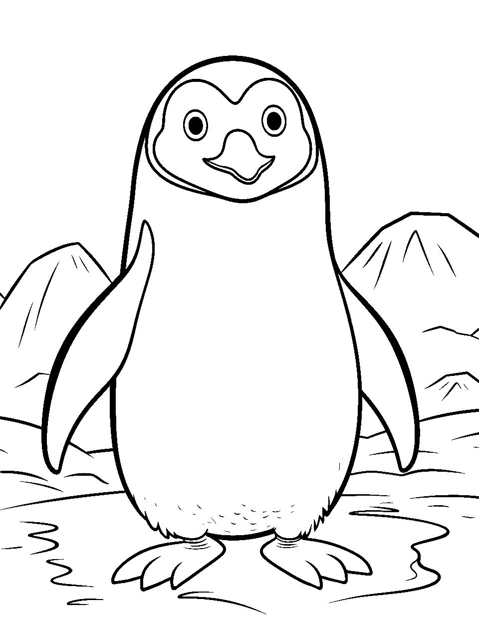 Penguin coloring pages free printable sheets