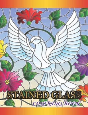 Stained glass coloring book fanciful assorted birds designs paperback penguin bookshop