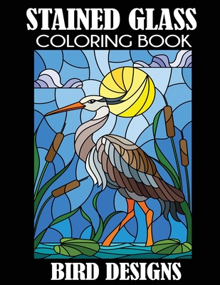 Stained glass coloring book bird designs paperback penguin bookshop