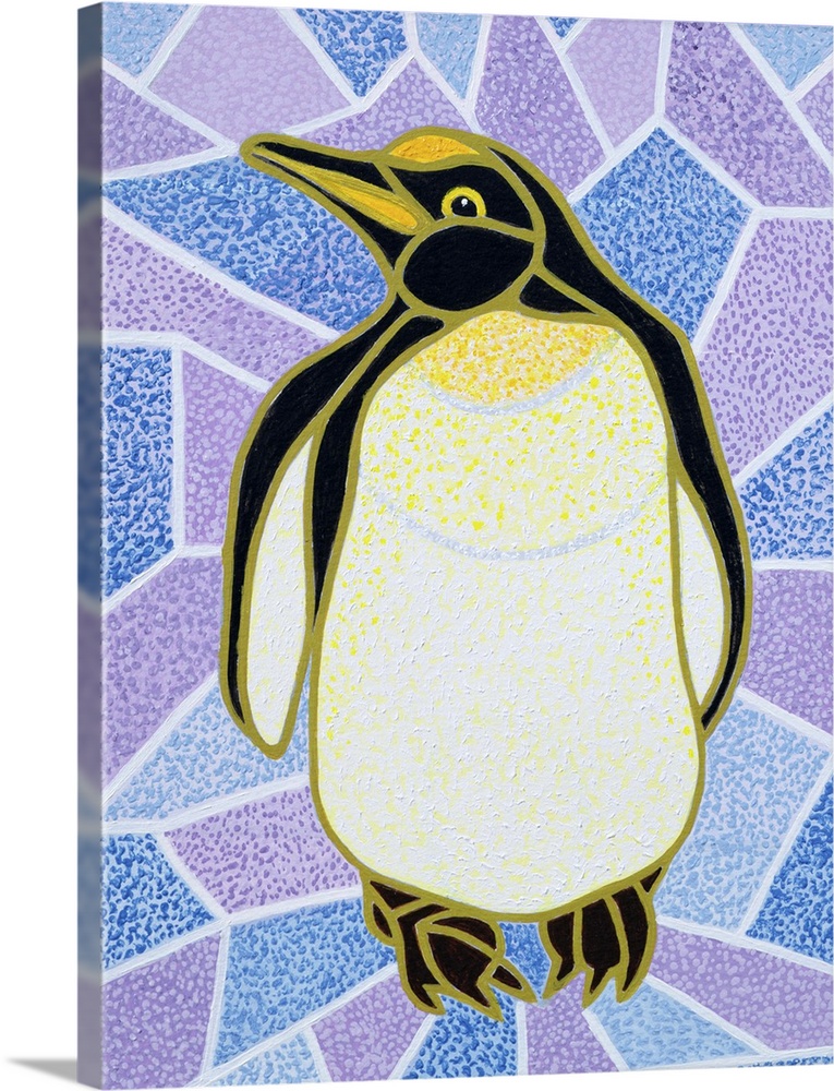 Penguin on stained glass wall art canvas prints framed prints wall peels great big canvas