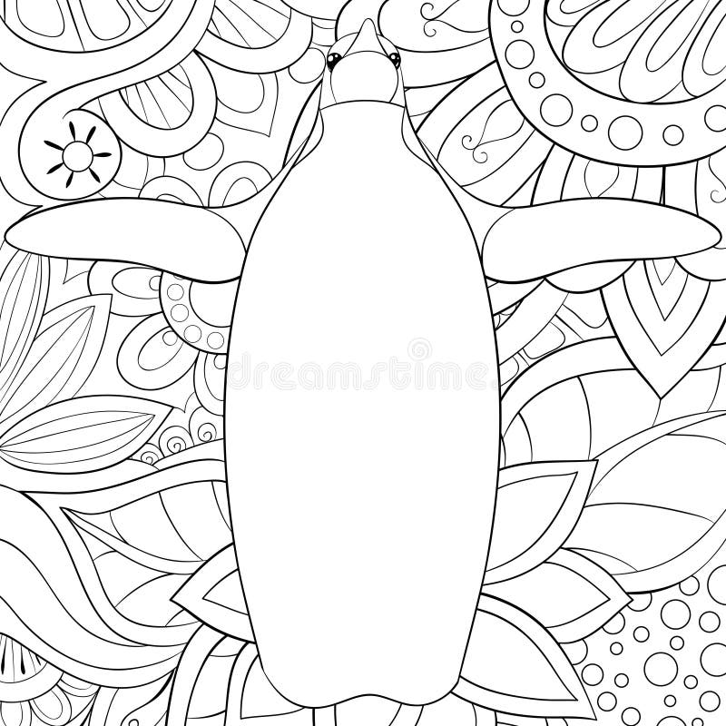 Penguin coloring adults stock illustrations â penguin coloring adults stock illustrations vectors clipart