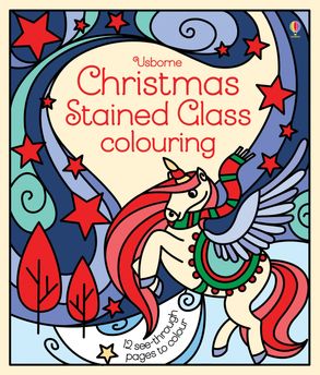 Christmas stained glass colouring stralia