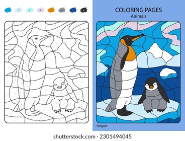 Thousand colour penguin royalty