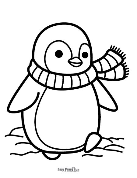 Printable penguin coloring pages