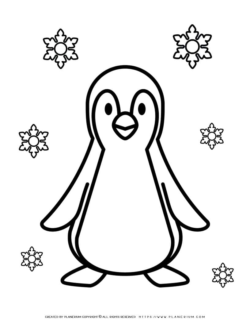 Penguin coloring page