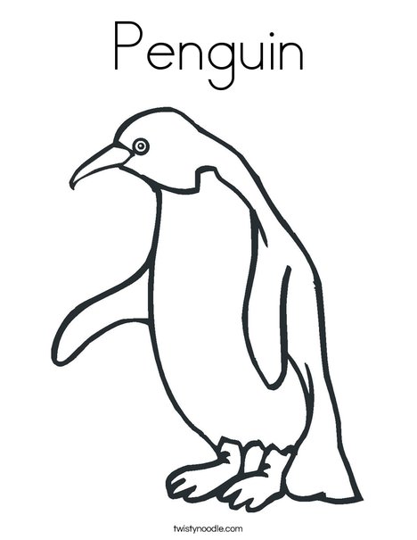 Penguin coloring page